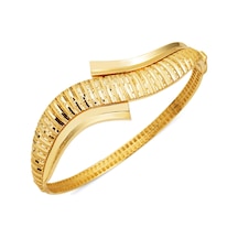 Bilezikci Kıvrımlı Altın Kelepçe Bilezik 14 Ayar