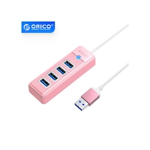 Orico USB3.0 4 Portlu 5Gbps Çoklayıcı HUB, Pembe, PW4U-U3-015-PK