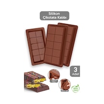 3 Adet Dubai Çikolatası Kalıbı - Büyük Tablet Çikolata Kalıbı Silikon Kalıp
