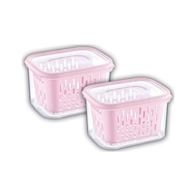 Süzgeçli Saklama Kabı 1,6 Lt Zeytin Saklama Kabı 2li Set --