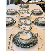 29 Parça 6 Kişilik Porselen Yemek Takımı Velour Green-5929 Çok Renkli