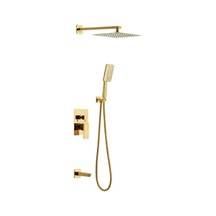 Newarc 941111SM Aqua 3 Yön Ankastre Banyo Bataryası Set Mat Altın