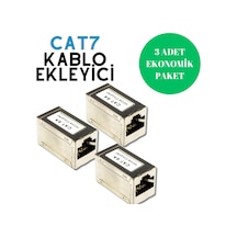 Irenıs 3 Adet Cat7 Ethernet Kablo Ekleyici, Birleştirici, Uzatıcı