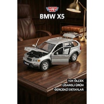 Motor Max 1:24 Bmw X5 Diecast Model Araba - Metal Koleksiyonluk Araç - Gümüş Gri
