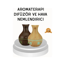 Ahşap Desenli 130 Ml Aromaterapi Difüzör Sessiz Ve Usb Bağlantılı