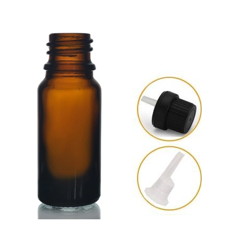 5ml Kahverengi Cam İçten Damlalıklı Şişe Siyah Kapak, 10 Adet, Damlalıklı Şişe, Damlatmalı Şişe
