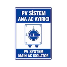 Pv Sistem Ana Ac Ayırıcı 35x50cm Pvc Isg Levha