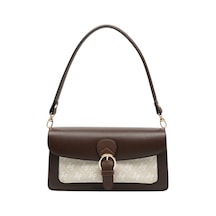 Silver Polo Sp1279 Kadın Omuz Çantası Düz Kahve-m178 Taş-kahve