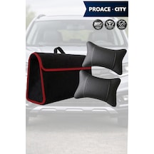 Proace City Uyumlu Siyah Renk Bagaj Çantası Koltuk Yastığı Lüks Model