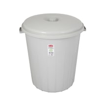 Planet Kapaklı Yuvarlak Plastik Büyük Boy Çöp Kovası Su Et Kovası 50 Lt.