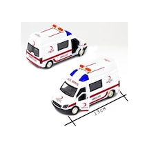 Işıklı Sesli Metal Ambulans Çek Bırak Özellikli 1 32