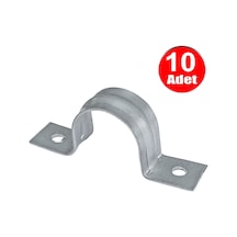 No:7 Çiftli Sac Kablo Kroşe 25mm Demir Köprü Metal Boru Tutma Bağlama Kelepçesi -10adet