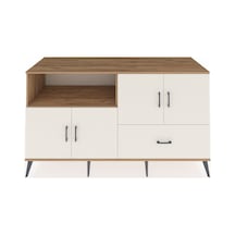 Kronos Konsol 4 Raflı Tek Çekmeceli 4 Kapaklı 176x59x99 Çam-aytaş Çam-aytaşı