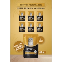 Reflex Plus Scottish Fold Yetişkin Kedi Pouch Mama 85gr X 6 Adet