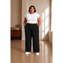 Sngl Tekstil Kadın Büyük Beden Pantolon S M L Xl 2xl 3xl 4xl 5xl 6xl 7xl 8xl 9xl Siyah