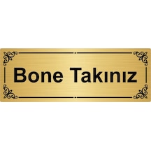 Bone Takınız 7x20cm Altın Renk Metal Yönlendirme Levhası