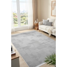 Mariesse Home Agra Serisi Akrilik Dokuma Salon Mutfak Yolluk Makine Halısı Mono 888 Gri