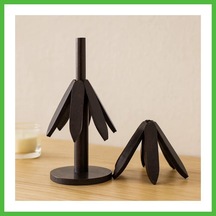 Vaveni Bambu Ahşap Katlanır Nihale 20 Cm - Standlı, Yaprak Desenli 2'li Arz
