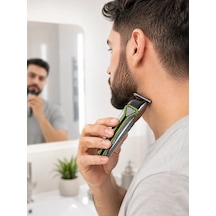 T Tabanlı Şarjlı Saç Sakal Tıraş Makinesi 1-3 Mm Taraklı