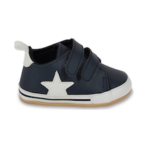 First Step Beyaz Yıldızlı Lacivert Patik Bebek Patik Kışlık, Anaokulu, Kreş, Ev   Günlük Ayakkabı G-2352-LACIVERT Lacivert