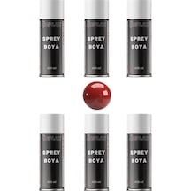6 Adet Ral 3002 Karmen Kırmızı Sprey Boya 400 Ml
