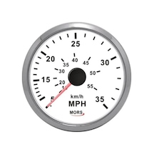 Mors Sürat Göstergesi 35Mph Ve Pitot Hortum 12-24V Beyaz