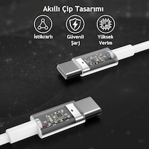 Type C-c Hızlı Şarj Kablosu, 60watt Pd, 1metre, Tpe Dış Yüzey, İphone 15/16 Ve Android İçin 1ad X 1metre Açık Gri