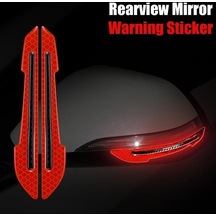 2 Adet/takım Araba Yansıtıcı Uyarı Çıkartmaları Dikiz Aynası Yansıtıcı Çıkartmalar Araba Güvenlik İşaretleyiciler Gece Güvenlik Uyarı Koruma Etiketi