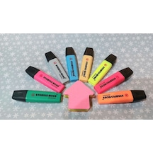 Stabilo Boss 8 Renk Set Pastel Neon Karışık + 200 Yaprak Yapışkanlı Not Kağıdı Çok Renkli