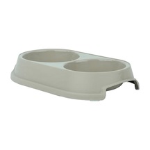 Pribor Kedi Köpek İkili Mama Ve Su Kabı 0,25 + 0,25 Litre Bej