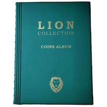 3alp Koleksiyon Lion 120 Gözlü Kapamalı Madeni Para Albümü - Yeşil