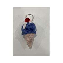 Amigurumi El Örgüsü Dondurma Anahtarlık Mor Mor