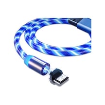 Microcase Micro Usb Işıklı Manyetik Şarj Kablosu 100 Cm - Al2618