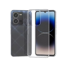Vivo Y35 Kılıf Lüx Şeffaf Silikon Renkli