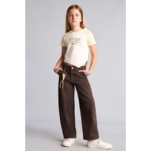 Defacto Baggy Fit Düz Paça Gabardin Pantolon Kız Çocuk I1699a826aubn335 Kahve-bn335