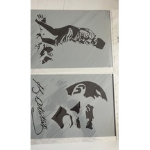 Büyük Boy Kemal Atatürk Stencil Kalıp 2 Adet Birden