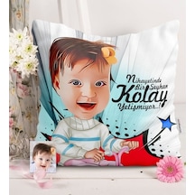 Kişiye Özel Bebek Karikatürlü Saten Yastık - 3