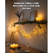 Ramazan Bayram Süslemesi İçin Led Işık Cami Figürlü Dekoratif Tasarım Çok Renkli