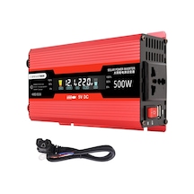 Carmaer Evrensel 60v - 220v 500w Araba Lcd Ekran Invertör Ev Güç Dönüştürücü