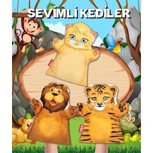 3 Parça Tox Sevimli Kediler Keçe El Kukla Set . Eğitici Oyuncak