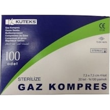 Kuteks Steril Gaz Kompres 7.5 x 7.5 CM 100'lü