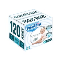 Molfix Premium Bebek Bezi Beden:3 4-9kg Midi 120 Adet Ekonomik 3 Numara 2'li