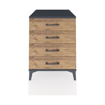 Kronos Komodin 4 Çekmeceli 60x59x80 Antrasit-çam Antrasit