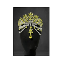 Alınlıklı Gelin,kına,nişan,söz,after,bride,party Taç Sarı - 797514215 Sarı
