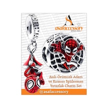 Örümcek Adam Ve Yuvarlak Örümcek Adam Set Gümüş