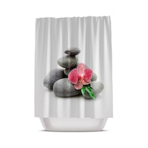 Tropikhome Duş Perdesi Su Geçirmez 180x200 Banyo Perdesi Taş Desen Banyo Duş Perdesi, Küflenmez Duş Perdeleri Yük Diğer
