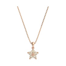 Roza Silver Zirkon Taşlı Rose Manolya Çiçeği Gümüş Kolye Rn10277