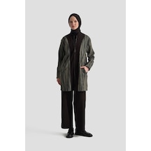 Armine Trend Simli Leopar Desenli Garnili Gold Fermuar Detaylı Pantolonlu İkili Takım Siyah 25kt674