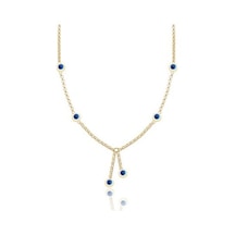 Diamond Line-Gülaylar - Sarı Altın 14 Ayar Nazar Boncuğu Kolye N11.25254
