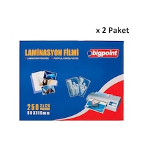 Bigpoint Laminasyon Filmi 85x115mm 125 Mikron 100'lü Kutu X 2 Paket